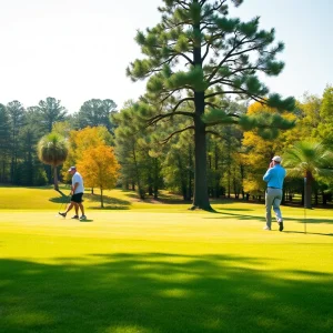 Golfers enjoying a sunny day at Pine Lakes Country Club in Myrtle Beach