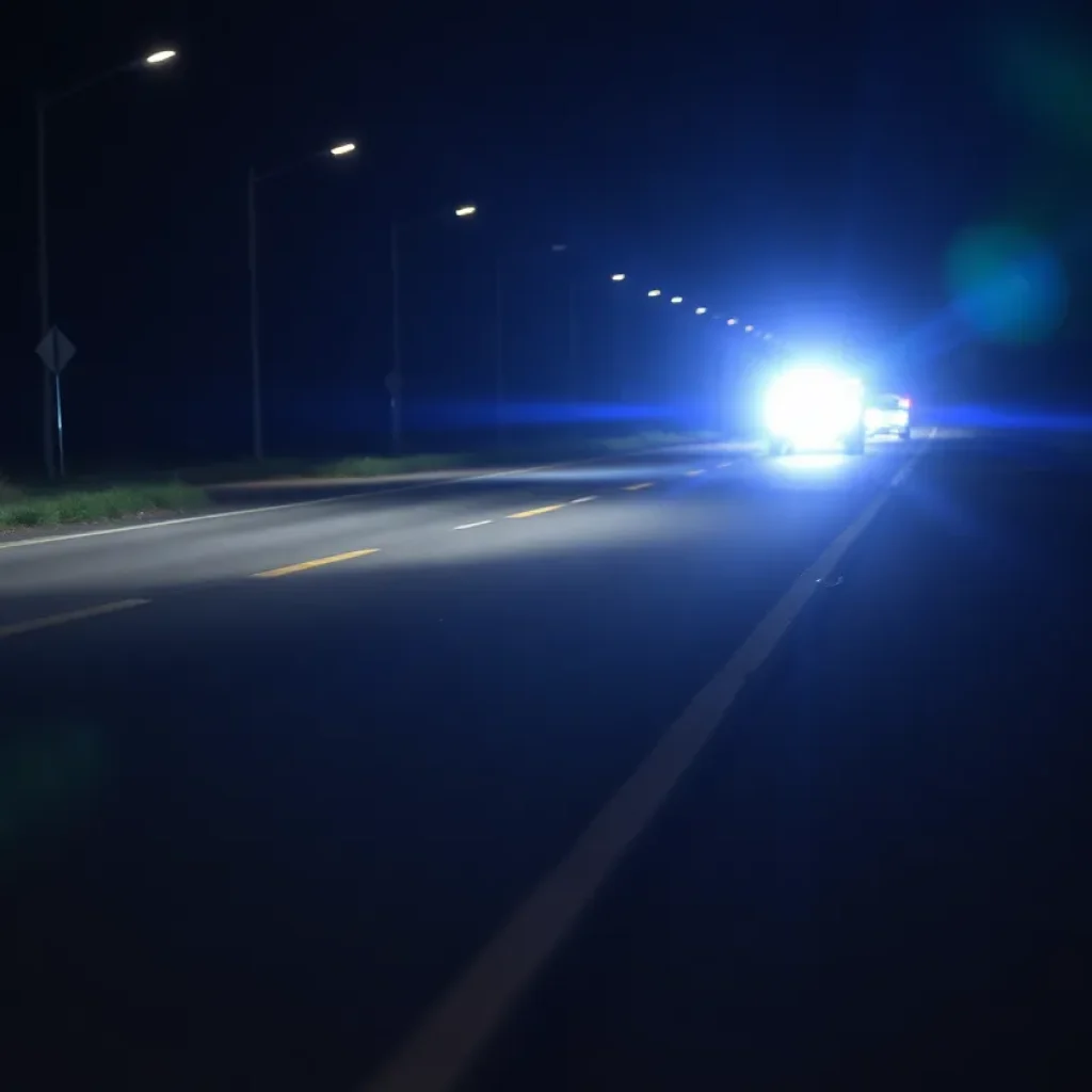 Police lights at a crime scene in Myrtle Beach, SC