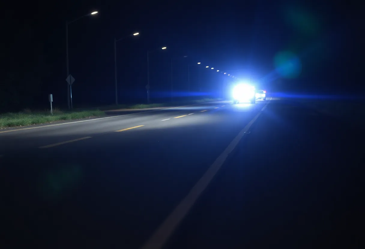 Police lights at a crime scene in Myrtle Beach, SC