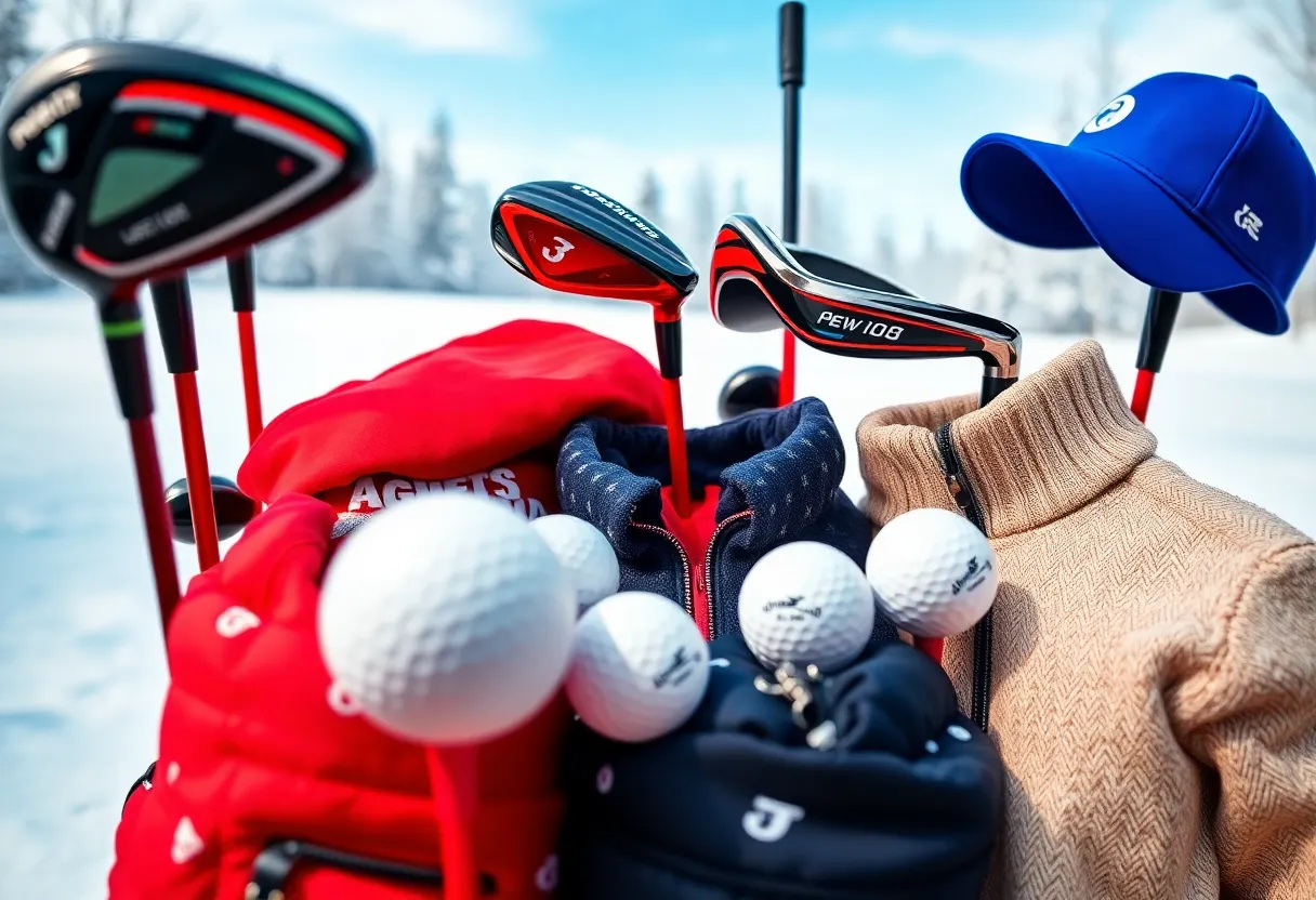 Collection of new golf equipment and apparel for winter 2024