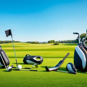 New golf set by Nicklaus Companies and Stix Golf on a golf course