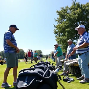 Participants at the Pensacola Golf Tournament supporting veterans