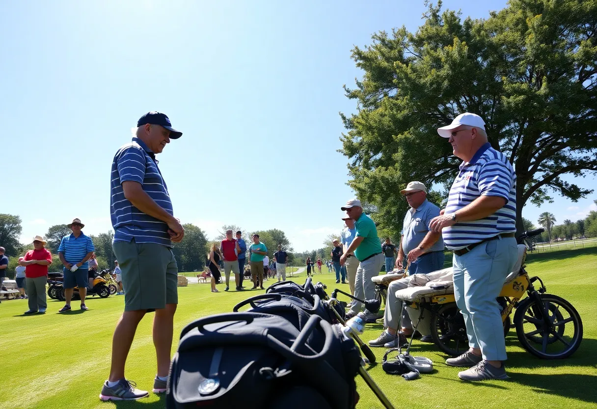 Participants at the Pensacola Golf Tournament supporting veterans