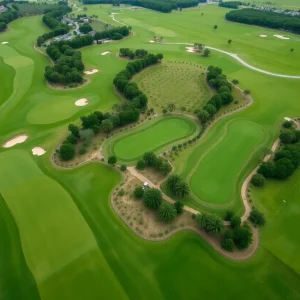 Aerial view of Roost Golf Course in Brooksville, Florida