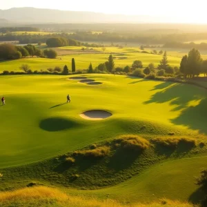 Golfers at Soleta Golf Club in Myakka City, Florida