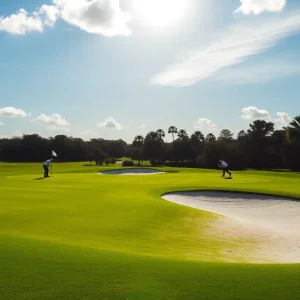 Golfers enjoying a game at Soleta Golf Club in Myakka City, Florida.