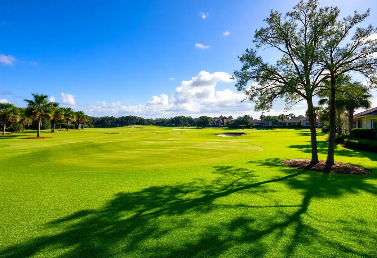 Bird's eye view of Soleta Golf Club showcasing the lush golf course and natural surroundings.