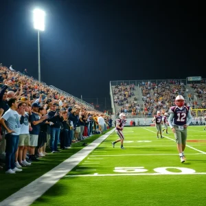 Fans cheering at the South Carolina high school football championship game