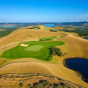 Sutton Bay, a premier private golf course in South Dakota with picturesque landscapes.