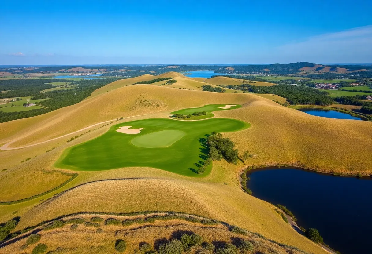 Sutton Bay, a premier private golf course in South Dakota with picturesque landscapes.