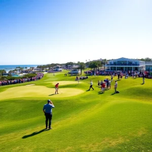 Golfers participating in The Q at TPC Myrtle Beach