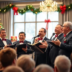 The Overtones performing a Christmas song