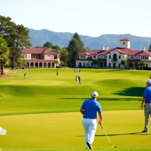 Aerial view of Tiburon Golf Club during the Grant Thornton Invitational.