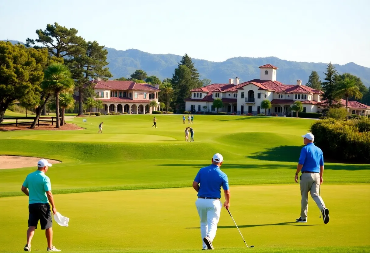 Aerial view of Tiburon Golf Club during the Grant Thornton Invitational.