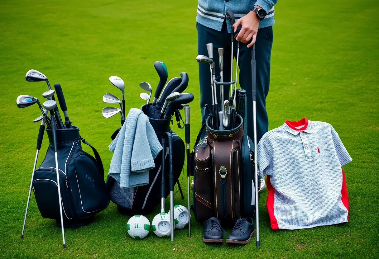 2024 Masters golf equipment setup featuring modern clubs