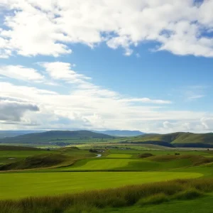 Beautiful landscape of a top golf course in Great Britain or Ireland