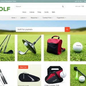 User-friendly online shopping experience for golf beginners.