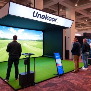 Uneekor showcasing golf simulators at the PGA Show 2024