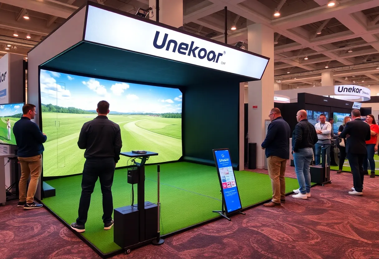 Uneekor showcasing golf simulators at the PGA Show 2024