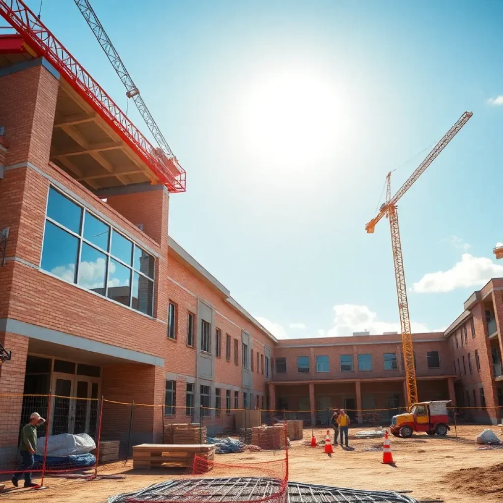 Construction site for Whittemore Park Middle School