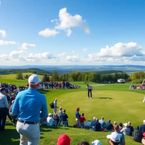 Aaron Baddeley hitting a shot during the Sony Open tournament.