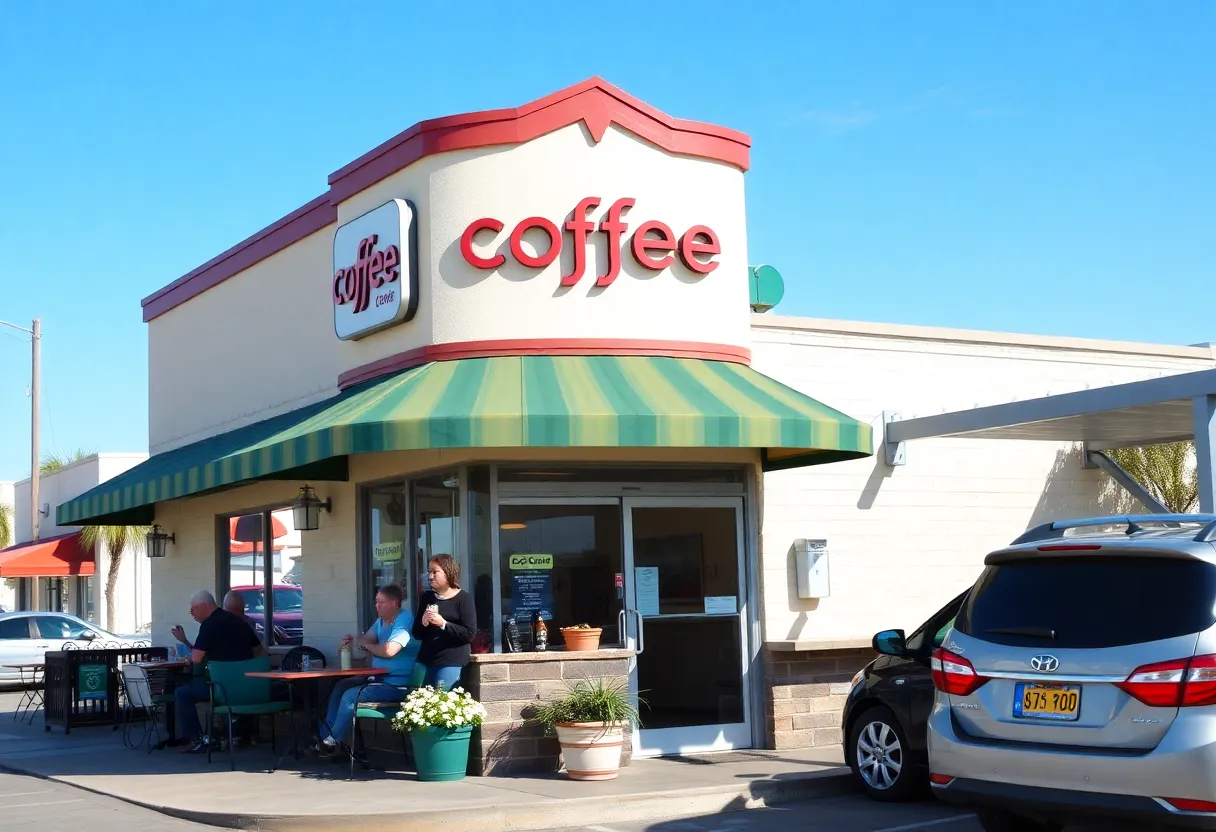 Exterior of Barista Boss Beverage Co. coffee shop in Myrtle Beach