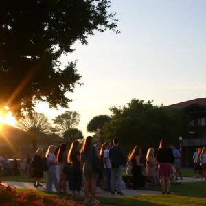 Memorial scene at Coastal Carolina University