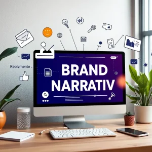 Visual representation of a compelling brand narrative in digital marketing