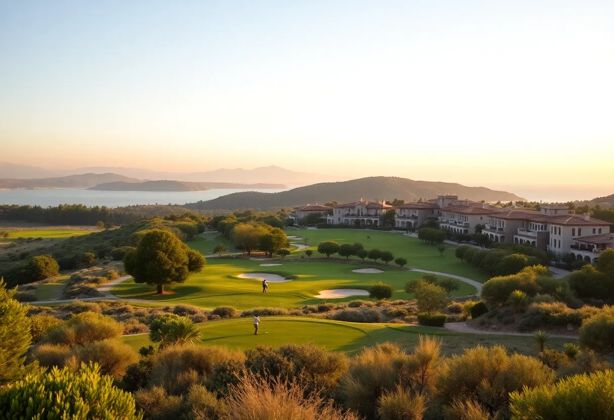 Beautiful golf course at Costa Navarino