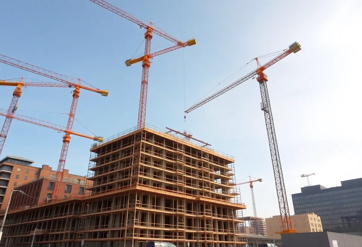 Construction site of Drury Plaza Hotel in Charleston