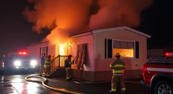 Major Fire in Horry County Mobile Home, No Injuries Reported