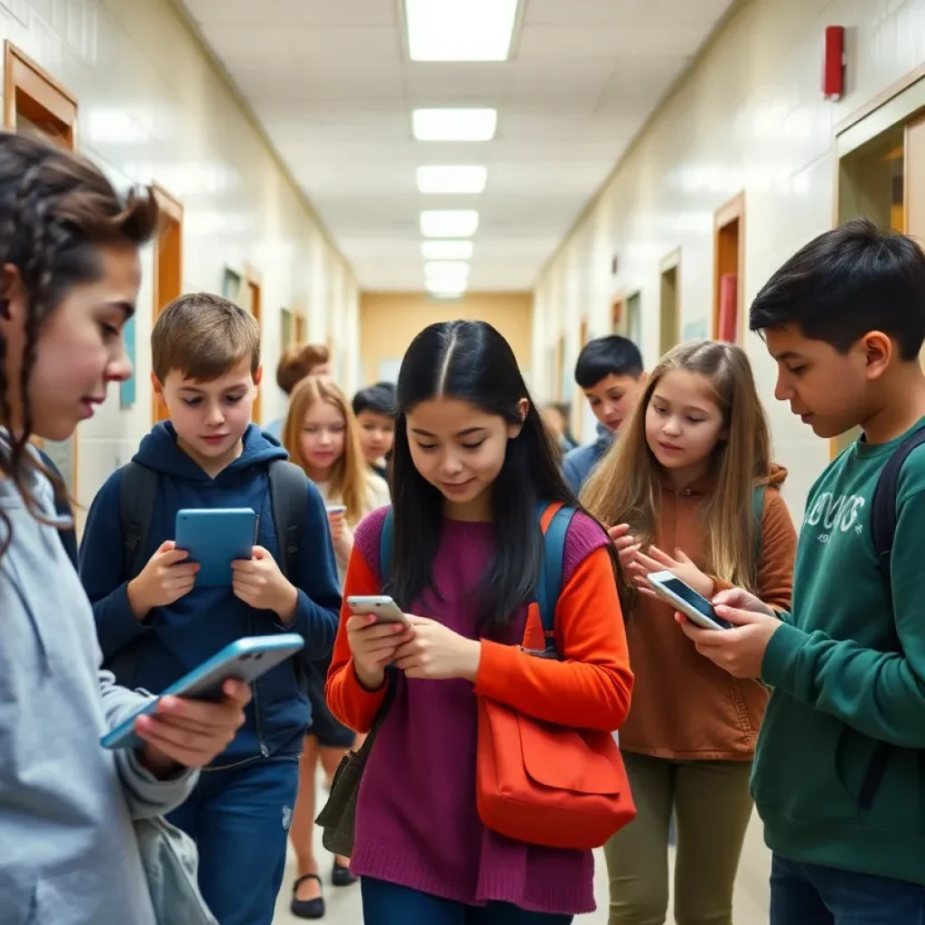 Students engaged in learning activities without electronic devices in Horry County Schools.