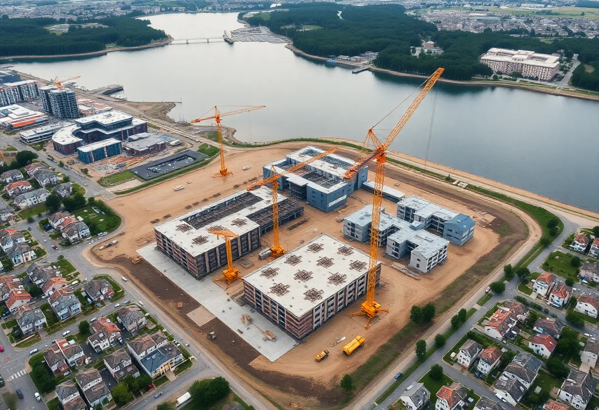 Construction site of Marina Village in Grande Dunes