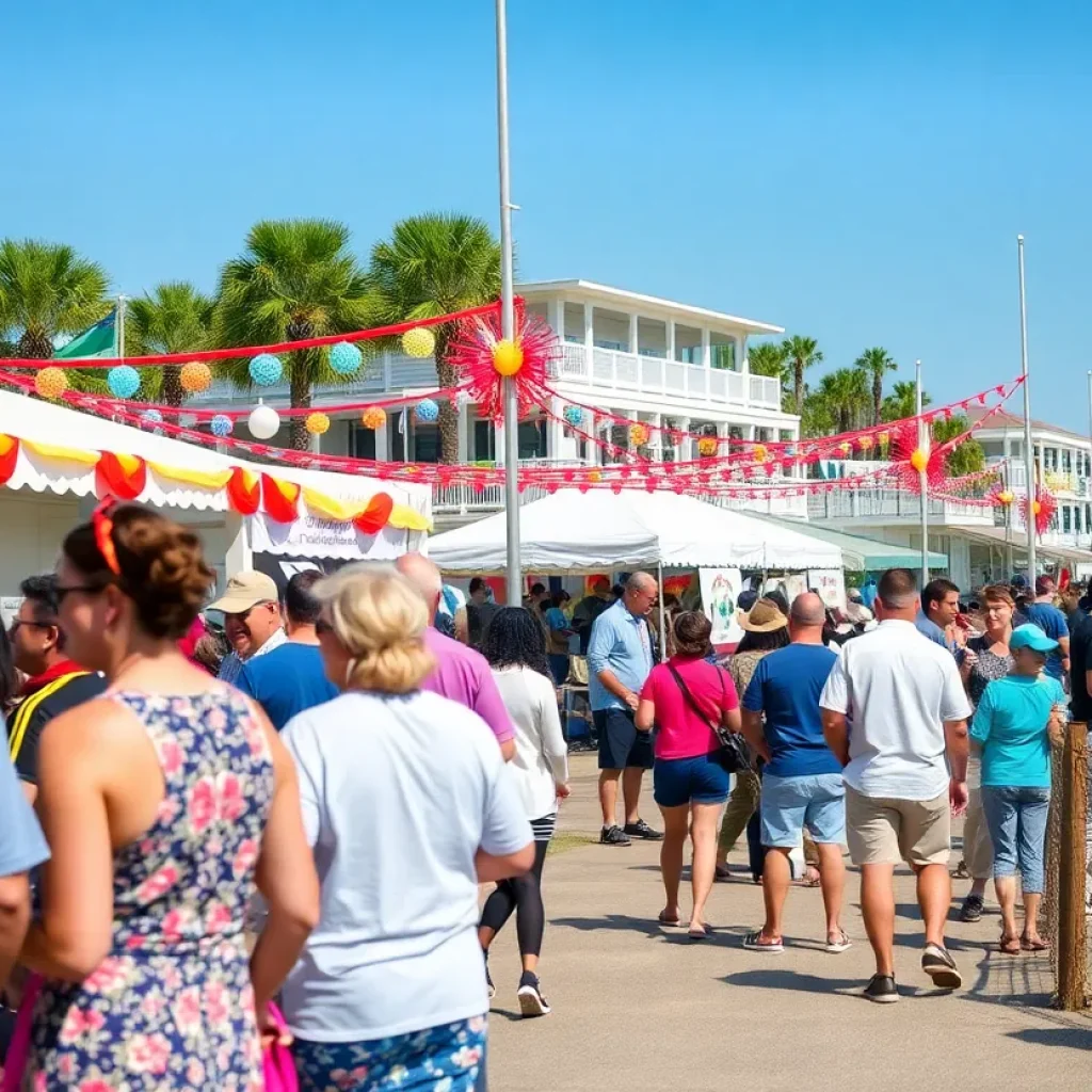 Scene from Myrtle Beach charity events with people enjoying