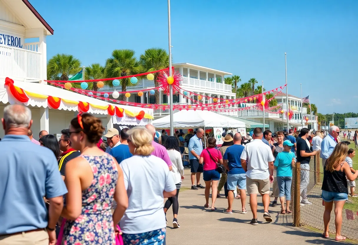 Scene from Myrtle Beach charity events with people enjoying