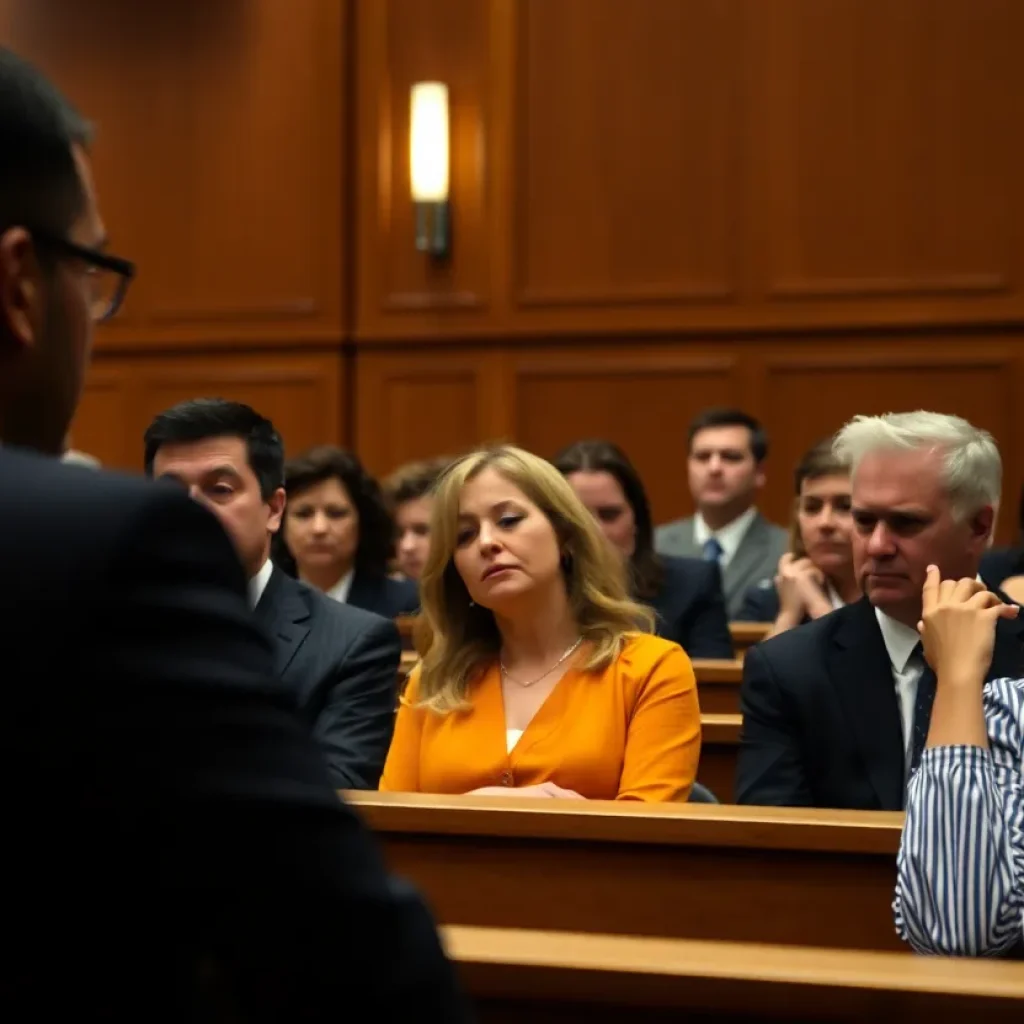 Emotional courtroom scene during a murder sentencing hearing in Myrtle Beach.