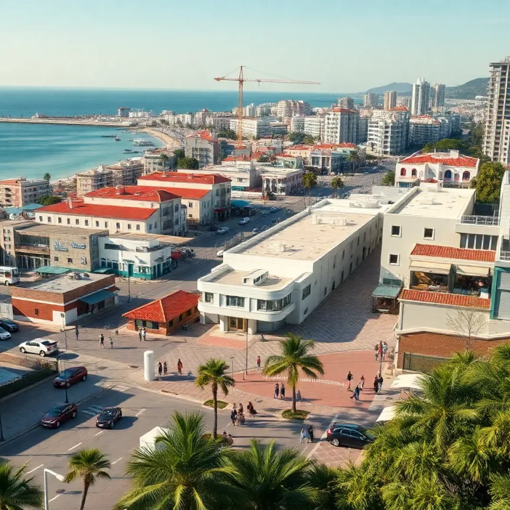 A view of Myrtle Beach showcasing new developments and bustling local businesses.