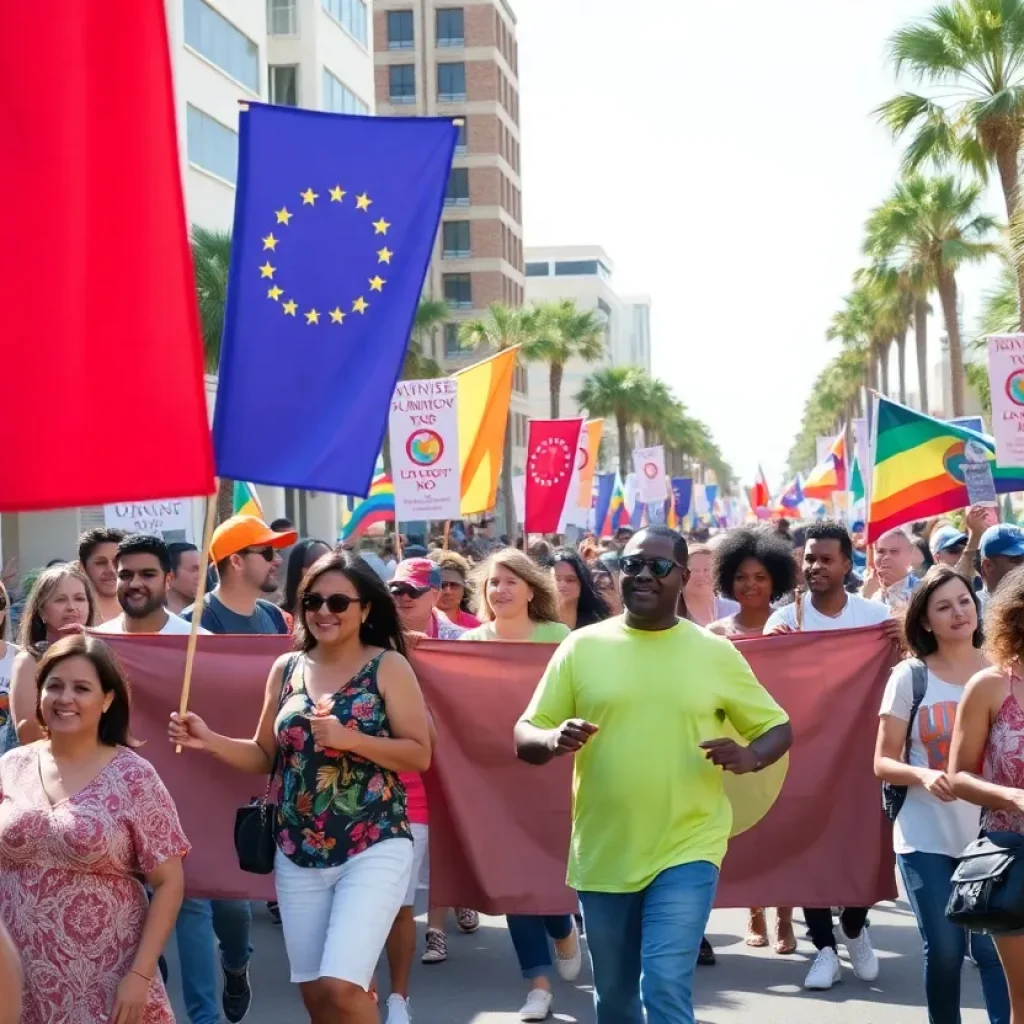 Community participants celebrating Freedom Week in Myrtle Beach