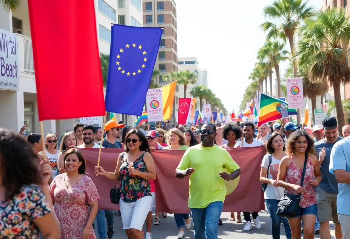 Community participants celebrating Freedom Week in Myrtle Beach