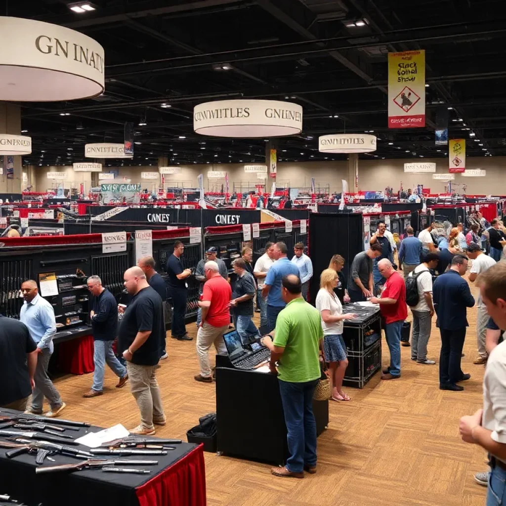 Attendees exploring booths at the Myrtle Beach Gun & Knife Show