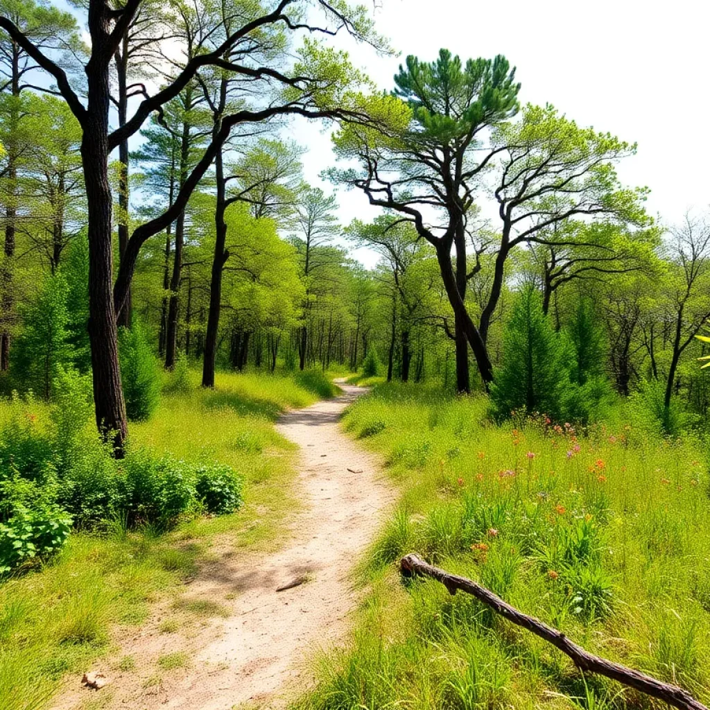 Scenic hiking trails in Myrtle Beach State Park