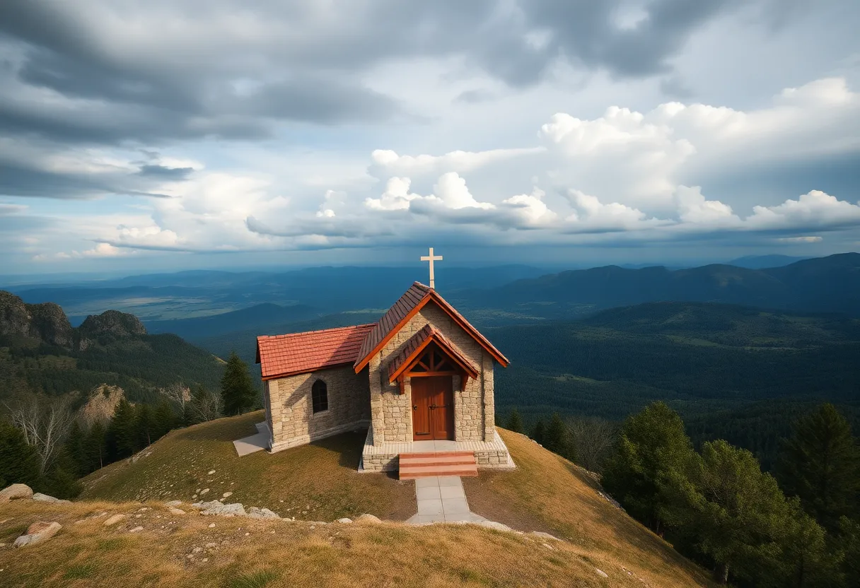 Restored Pretty Place Chapel in the Blue Ridge Mountains