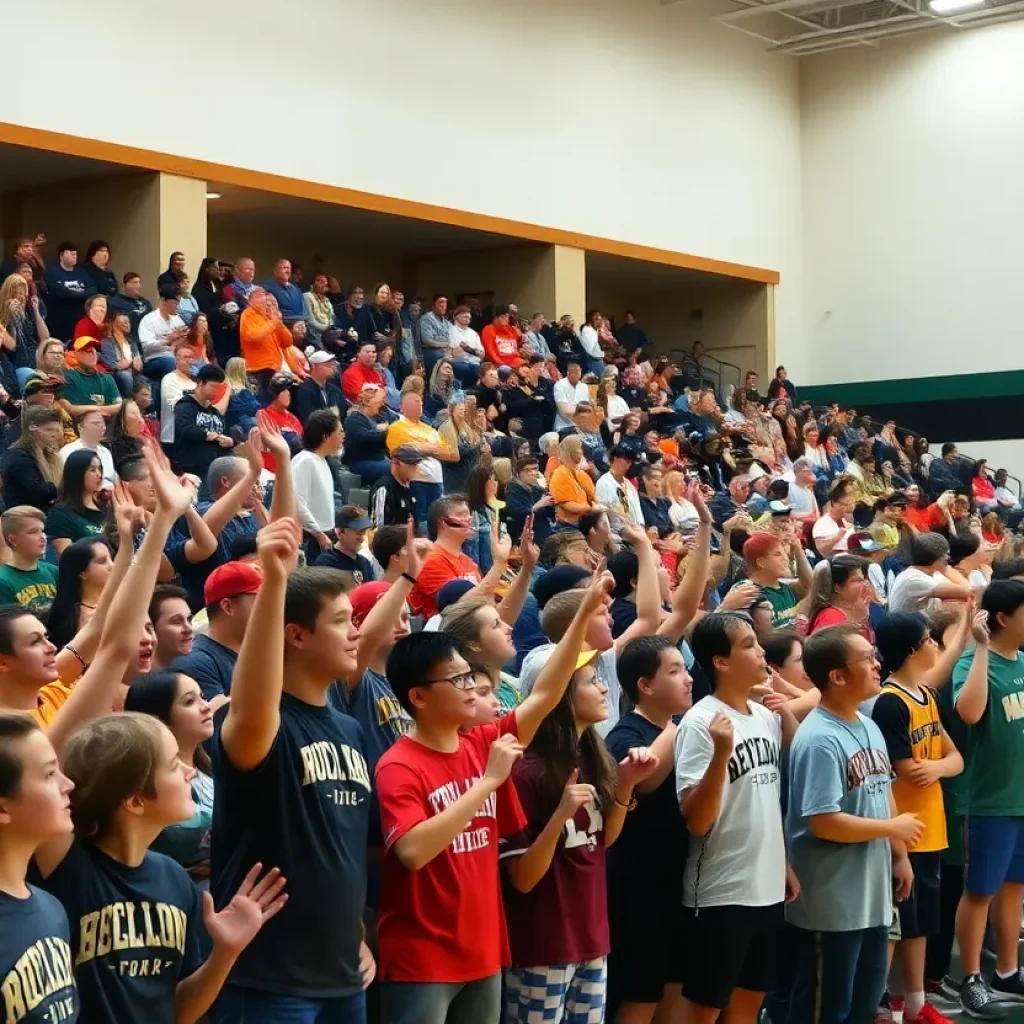 Crowd at a Seattle high school basketball game