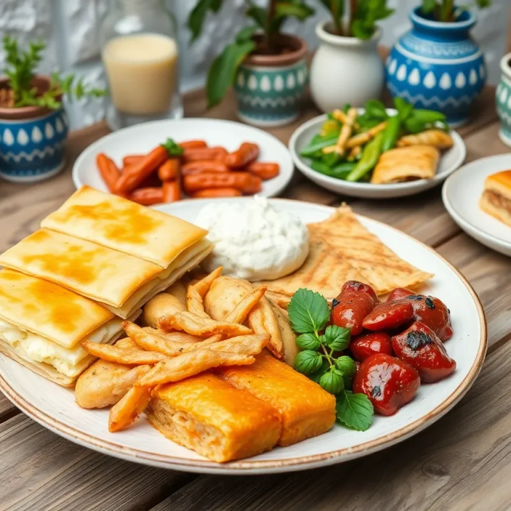 A selection of traditional Greek dishes at Simply Greek restaurant.