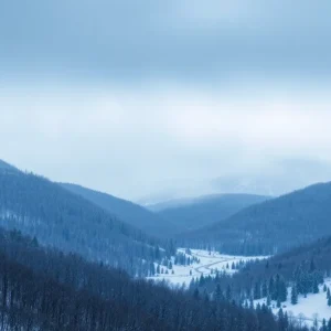 Snow-covered mountains in South Carolina