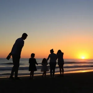 A beautiful sunset at Sunset Beach, North Carolina.