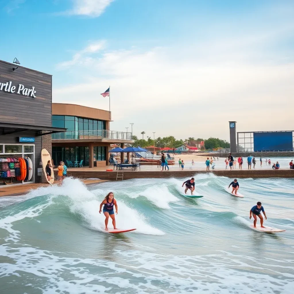 Digital rendering of the new Surfworks surf park in Myrtle Beach.