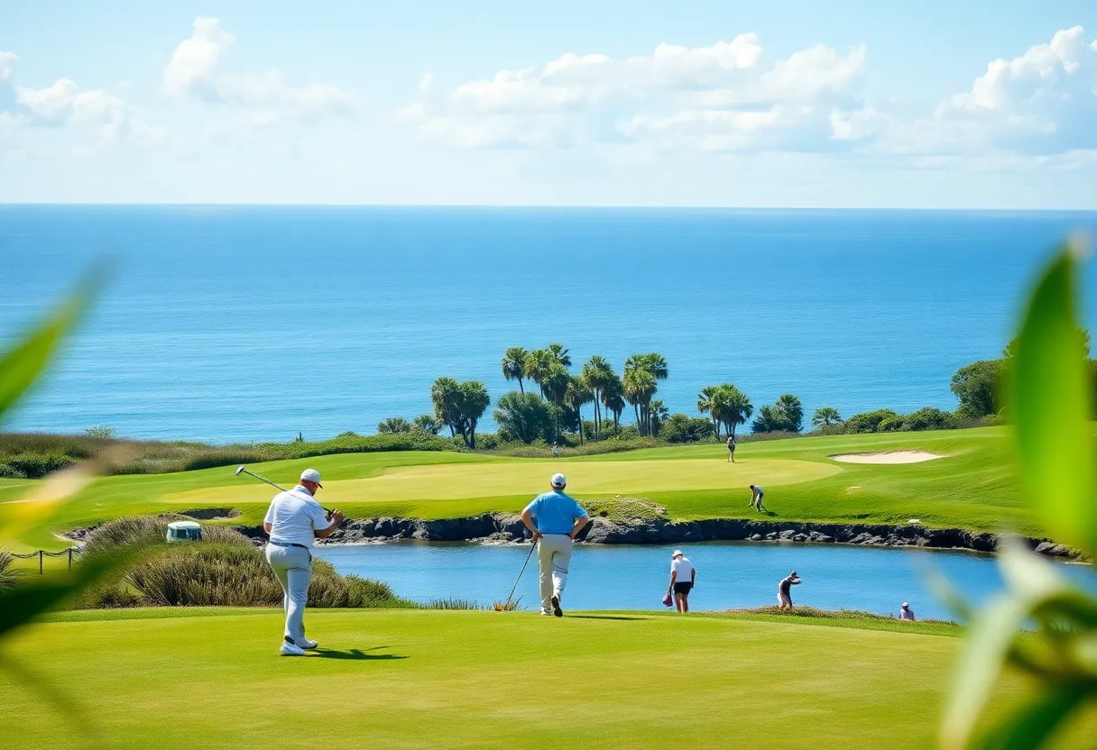 Golfers competing at The Sentry Tournament