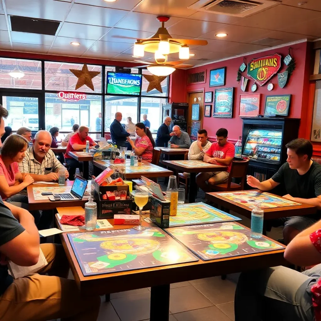 People enjoying board games at The Space at Kaleidoscope in Myrtle Beach