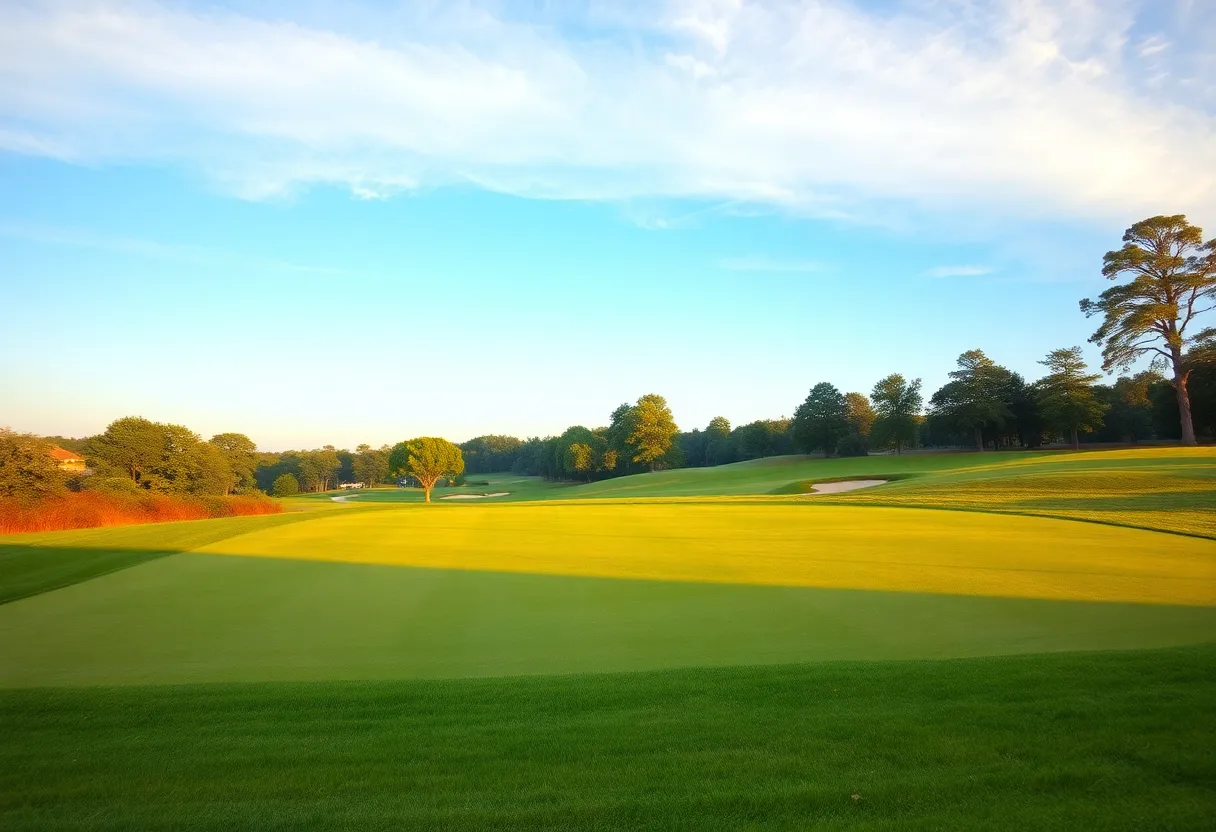 Scenic view of Trump International Golf Club during the Senior Championship